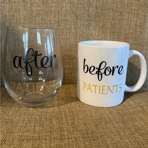 Mug and wine glass
